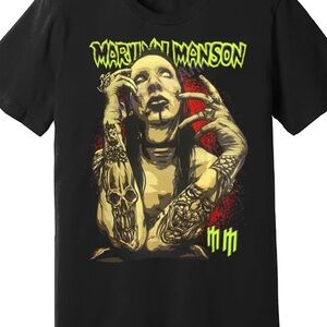 Marilyn Manson Black Graphic T-Shirt